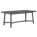 6 Piece Retro Farmhouse Style Dining Set, Rectangular Table And 4 Upholstered Chairs With Rattan And Bench For Dining Room And Kitchen Gray Gray Solid Wood Mdf