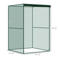 Outsunny 4' X 4' Crop Cage, Plant Protection Tent With Zippered Doors For Vegetable Garden, Backyard, Green Green Steel