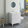 Bathroom Vanity White Solid Wood Mdf