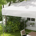 Outsunny 10' X 20' Pop Up Canopy Tent, Instant Sun Shelter With 3 Level Adjustable Height, Easy Up Outdoor Tent For Parties With Wheeled Carry Bag For Garden, Patio, White White Steel