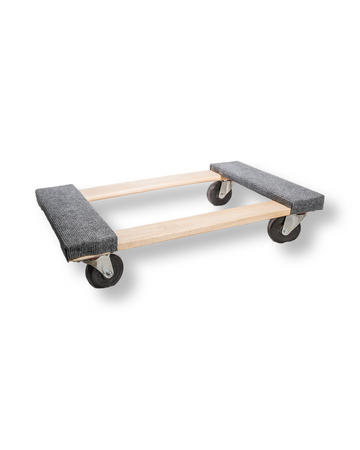 Hardwood 18" X 30" Carpeted Dolly With 4" Hard Rubber Wheels Wood Plywood