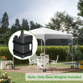 Outsunny Canopy Weights Set Of 4, Hdpe Water Or Sand Filled Tent Weights For Pop Up Canopy, With Built In Handles And Secure Straps, 115Lbs Black Polyethylene