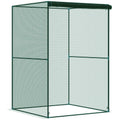 Outsunny 4' X 4' Crop Cage, Plant Protection Tent With Zippered Doors For Vegetable Garden, Backyard, Green Green Steel