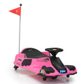 12V Kids Ride On Drifting Car, Electric Go Kart W Mp3, Usb, Led Lights, High Low Speed, Power Display, Protector, Battery Powered Racing Vehicle Toy Gift For Children, 8 12 Years Old,Pink Pink Polypropylene