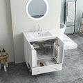 Bathroom Vanity White Solid Wood Mdf