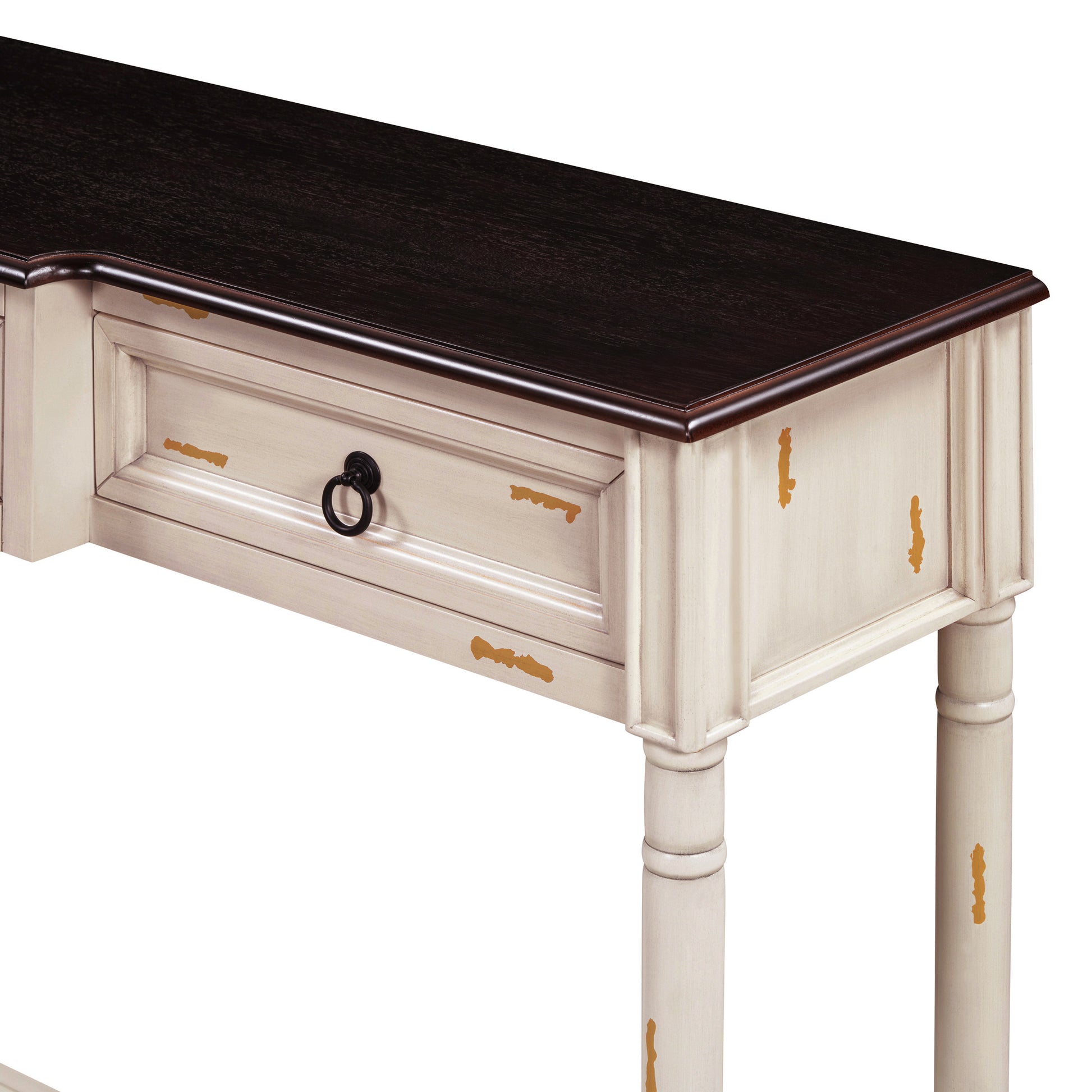 Console Table Sofa Table With Drawers For Entryway With Projecting Drawers And Long Shelf Beige, Old Sku: Wf189574Aad Beige Solid Wood Mdf
