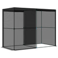 Outsunny 4' X 8' Crop Cage, Plant Protection Tent With Zippered Doors For Vegetable Garden, Backyard, Black Black Steel