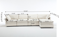 Modern U Shaped Sectional Sofa ,5 Seat Upholstered Sofa Furniture,Sleeper Sofa Couch With Chaise Lounge For Living Room,Apartment,Dark Gray,Polyester Dark Gray Polyester Wood Primary Living Space Medium Soft Cushion Back Modern Pillow Top Arms Polyester