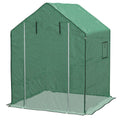 Outsunny 1 Piece Walk In Greenhouse Replacement Cover For 01 0472 W Roll Up Door And Mesh Windows, 55