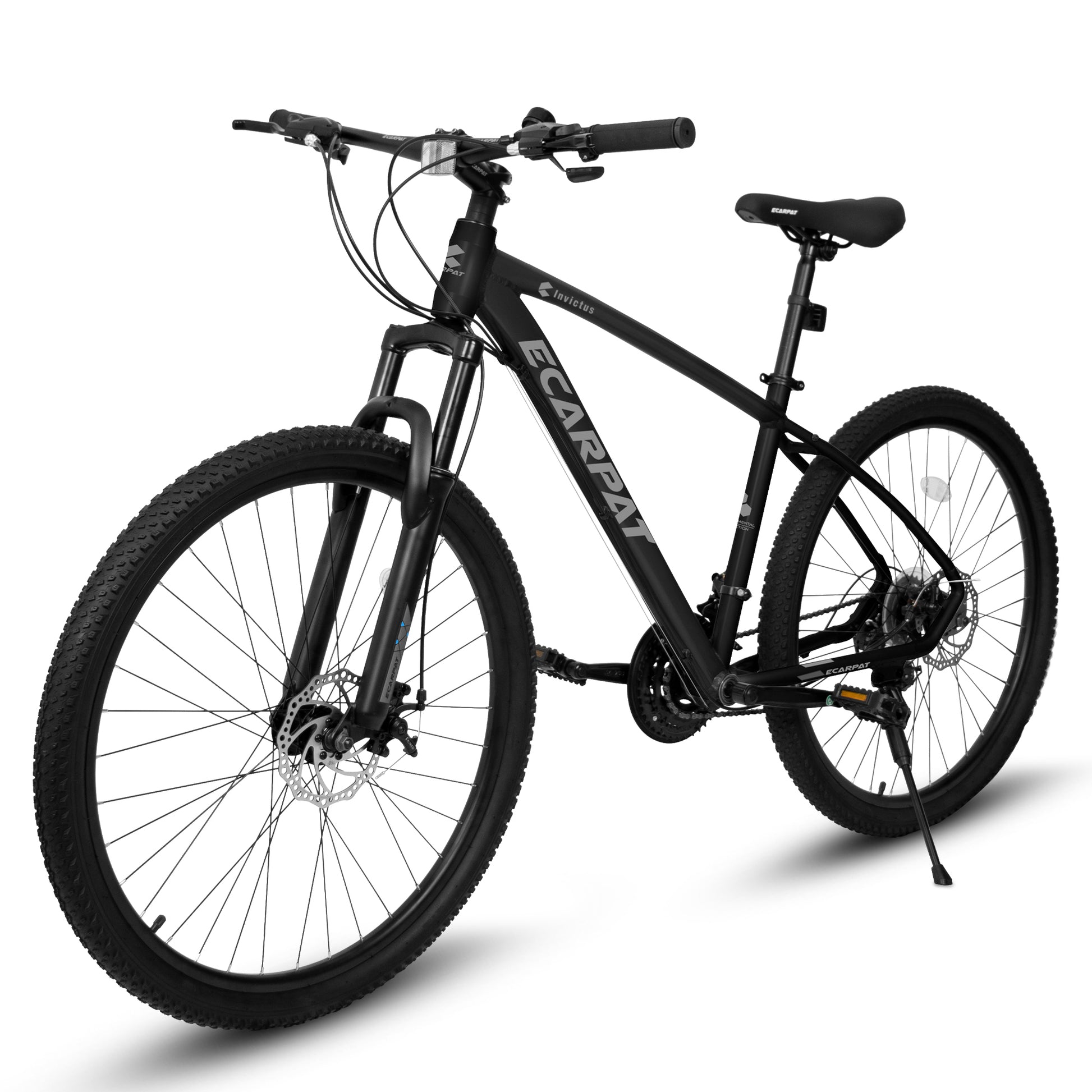 A2757 27 Inch Mountain Bike 21 Speeds, Suspension Fork, Aluminum Frame Disc Brake For Unisex Mountain Bikes Cycling Black Without Anti Slip Garden & Outdoor American Design Multifunctional Aluminium