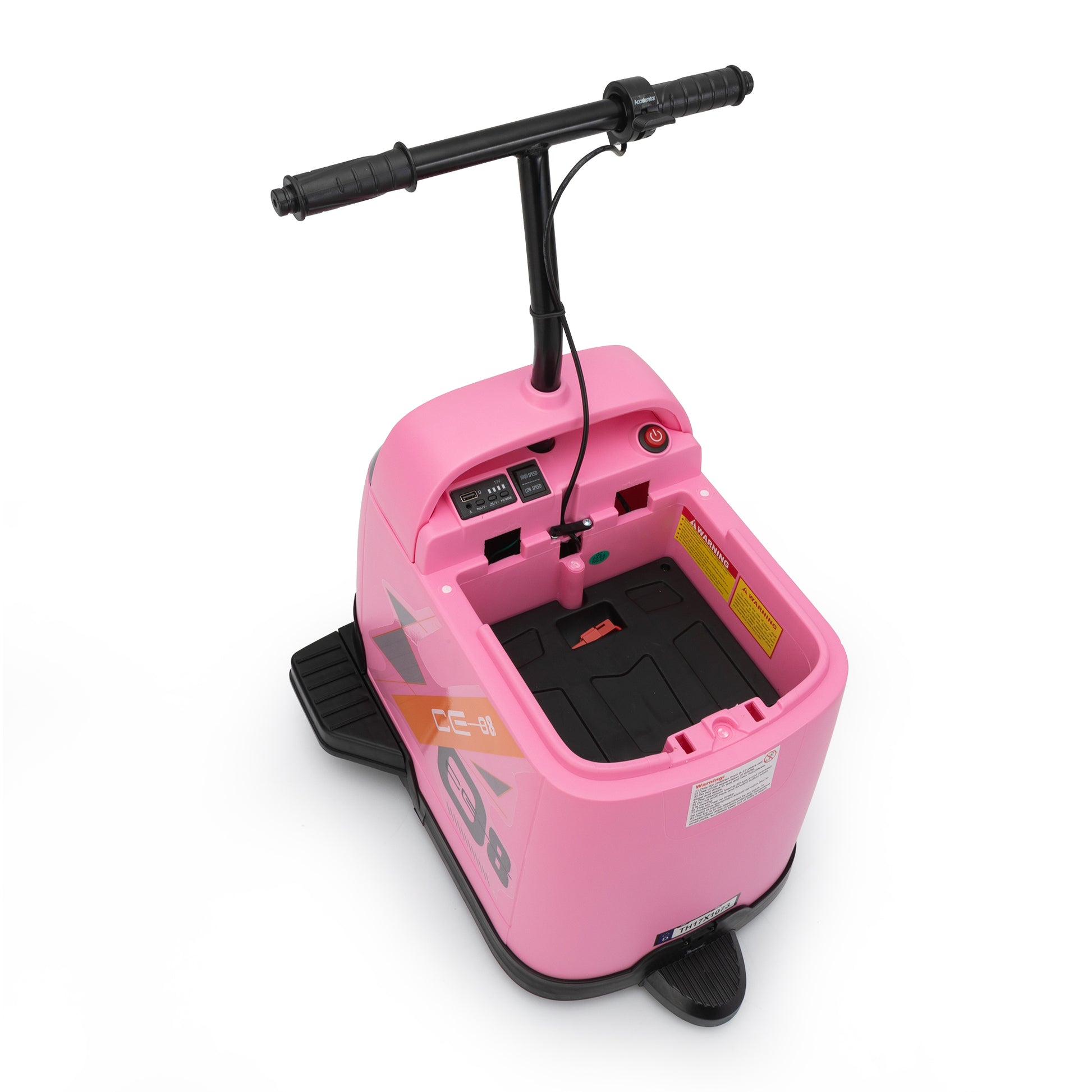 12V Kids Ride On Box, Electric Box Car With High Low Speeds, Variable Speed Throttle, Mp3, Usb, Storage, Battery Powered Toy Gift For 8 12 Years Old, Pink Black Pink Black Polypropylene