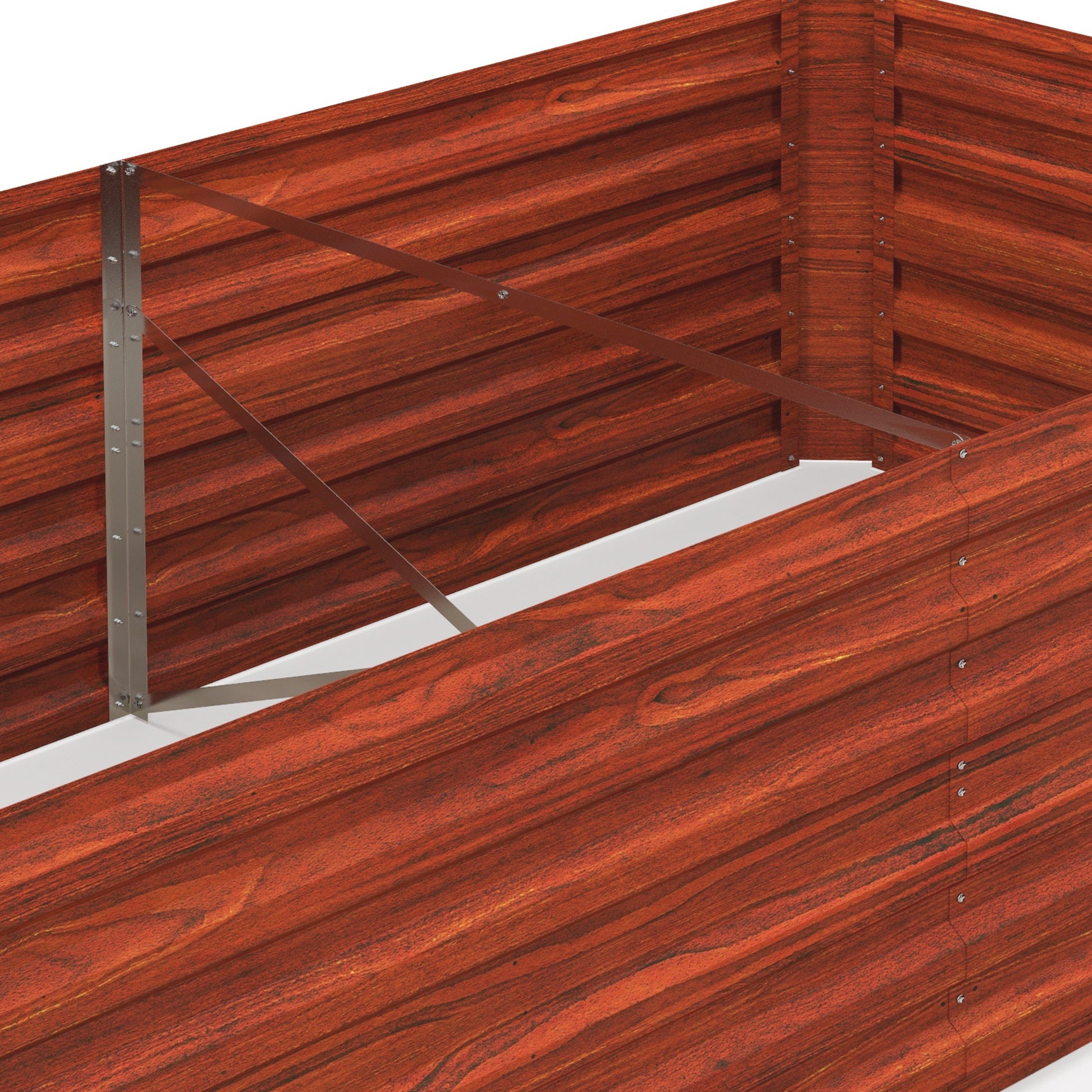 Outsunny Galvanized Raised Garden Bed Kit, Large And Tall Metal Planter Box For Vegetables, Flowers And Herbs, Reinforced, 6' X 3' X 2', Dark Brown Brown Steel
