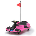 12V Kids Ride On Drifting Car, Electric Go Kart W Mp3, Usb, Led Lights, High Low Speed, Power Display, Protector, Battery Powered Racing Vehicle Toy Gift For Children, 8 12 Years Old,Pink Pink Polypropylene