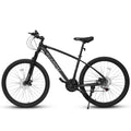 A2757 27 Inch Mountain Bike 21 Speeds, Suspension Fork, Aluminum Frame Disc Brake For Unisex Mountain Bikes Cycling Black Without Anti Slip Garden & Outdoor American Design Multifunctional Aluminium