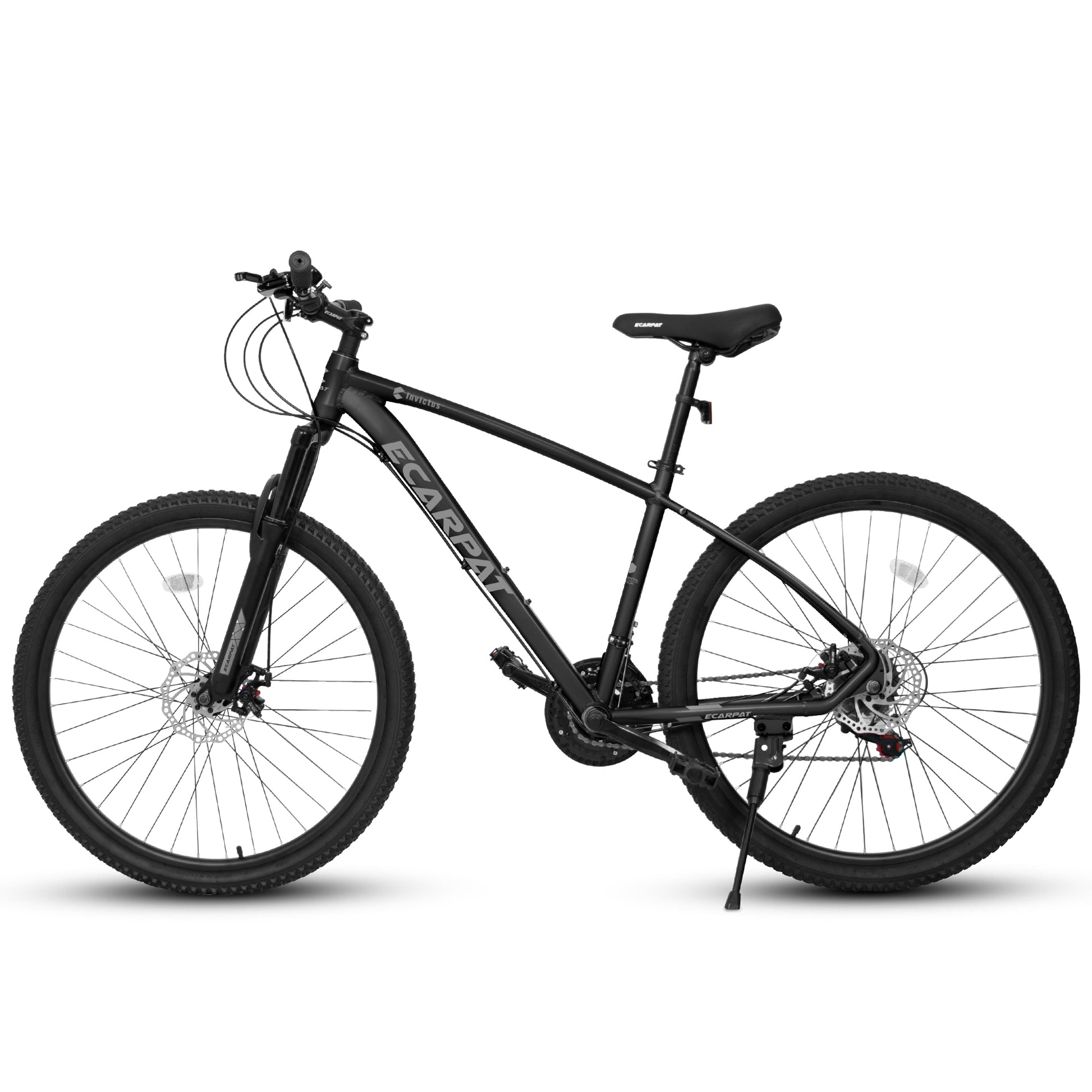 A2757 27 Inch Mountain Bike 21 Speeds, Suspension Fork, Aluminum Frame Disc Brake For Unisex Mountain Bikes Cycling Black Without Anti Slip Garden & Outdoor American Design Multifunctional Aluminium