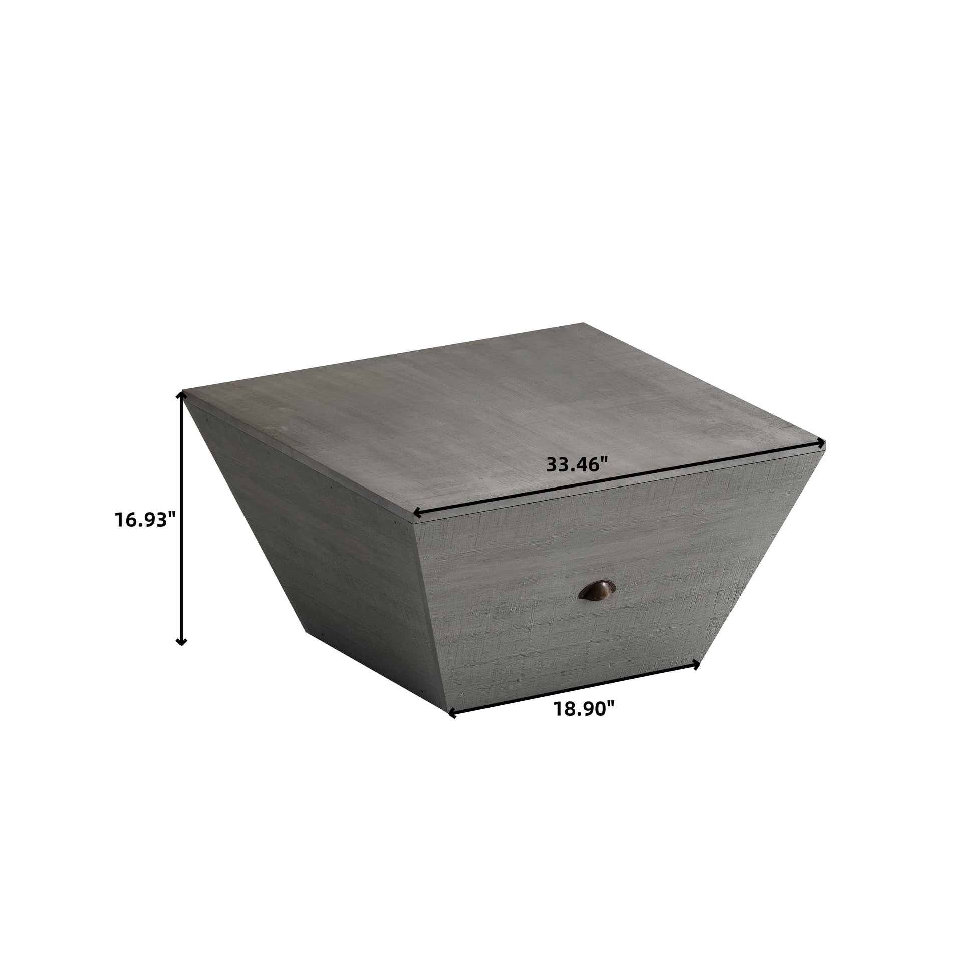 33.46" Exquisite Ladder Shaped Coffee Table For Office, Dining Room And Living Room,Gray Gray Mdf