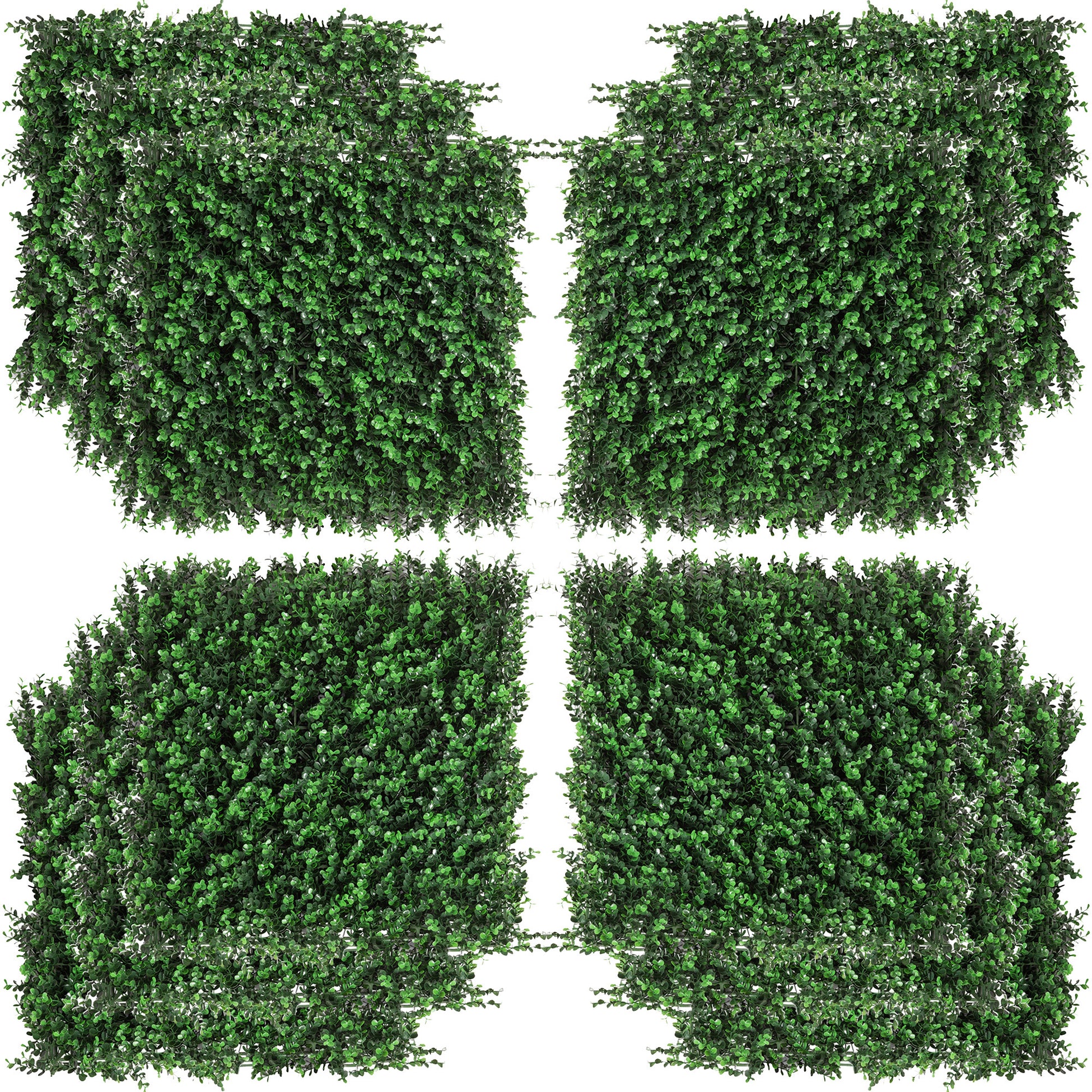 Outsunny Grass Wall Panels, 20" X 20" Artificial Grass Wall Decor,Greenery Backdrop Panels Wall For Outdoor, Indoor, Garden, Fence, Backyard, Fresh Green Green Polyethylene