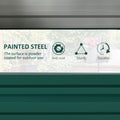 Outsunny Raised Garden Bed, 4' X 2' X 1' Galvanized Planter Box Raised Bed For Vegetables, Flowers, Plants And Herbs, Green Green Steel