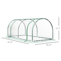 Outsunny Mini Greenhouse, Waterproof Cloche Cold Frame, 7' L X 3' W X 2.5' H Portable Hot House, 4 Zippered Doors, Green Clear Steel