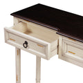 Console Table Sofa Table With Drawers For Entryway With Projecting Drawers And Long Shelf Beige, Old Sku: Wf189574Aad Beige Solid Wood Mdf