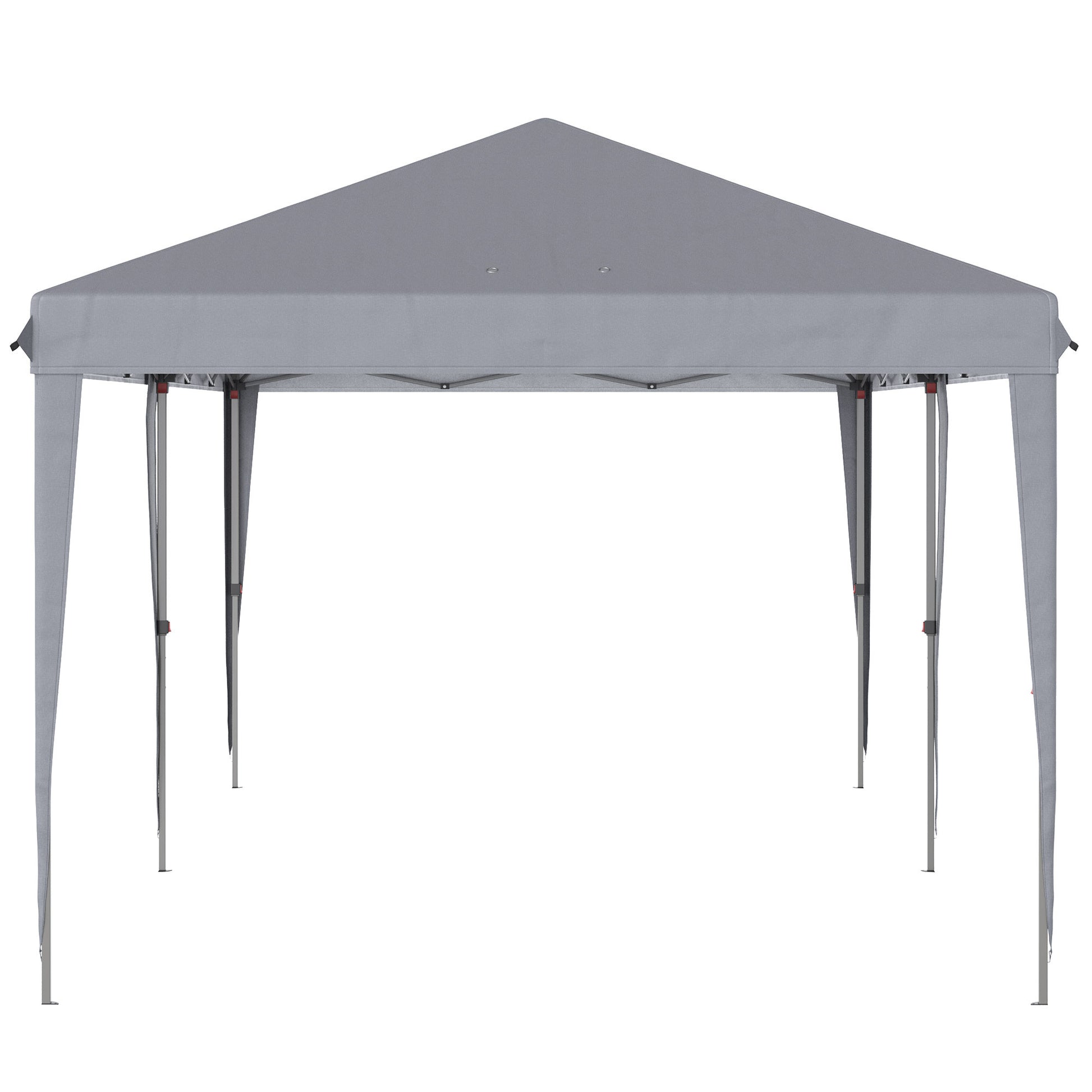 Outsunny 10' X 20' Pop Up Canopy Tent, Heavy Duty Tents For Parties, Outdoor Instant Gazebo Sun Shade Shelter With Carry Bag, For Catering, Events, Wedding, Backyard Bbq, Gray Gray Steel