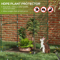 Outsunny 4' X 4' Crop Cage, Plant Protection Tent With Zippered Doors For Vegetable Garden, Backyard, Green Green Steel