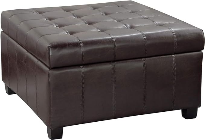 Isabella Ottoman Brown Pu