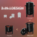 Outsunny Vertical Charcoal Bbq Smoker, 3 In 1 16