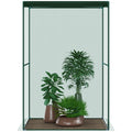Outsunny 4' X 4' Crop Cage, Plant Protection Tent With Zippered Doors For Vegetable Garden, Backyard, Green Green Steel