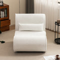 Soft Pellet Velvet Recliner Comfortable Lounge Chair With Waist Pack Padding, Modern Design, Ideal For Living Room, Bedroom Or Office Beige Beige Fabric