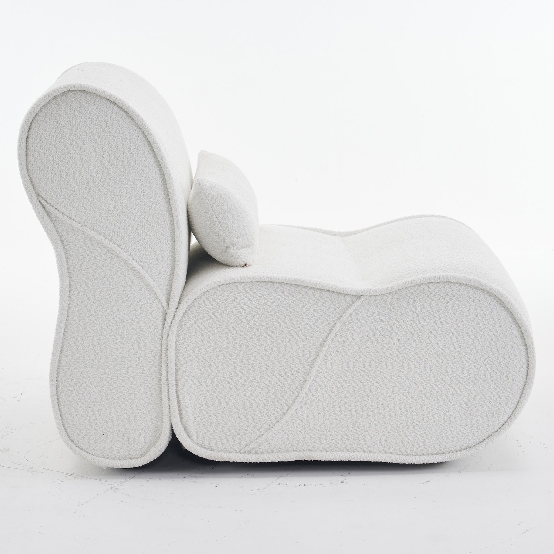 Soft Pellet Velvet Recliner Comfortable Lounge Chair With Waist Pack Padding, Modern Design, Ideal For Living Room, Bedroom Or Office Beige Beige Fabric