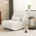 Soft Pellet Velvet Recliner Comfortable Lounge Chair With Waist Pack Padding, Modern Design, Ideal For Living Room, Bedroom Or Office Beige Beige Fabric