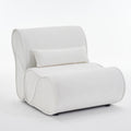 Soft Pellet Velvet Recliner Comfortable Lounge Chair With Waist Pack Padding, Modern Design, Ideal For Living Room, Bedroom Or Office Beige Beige Fabric