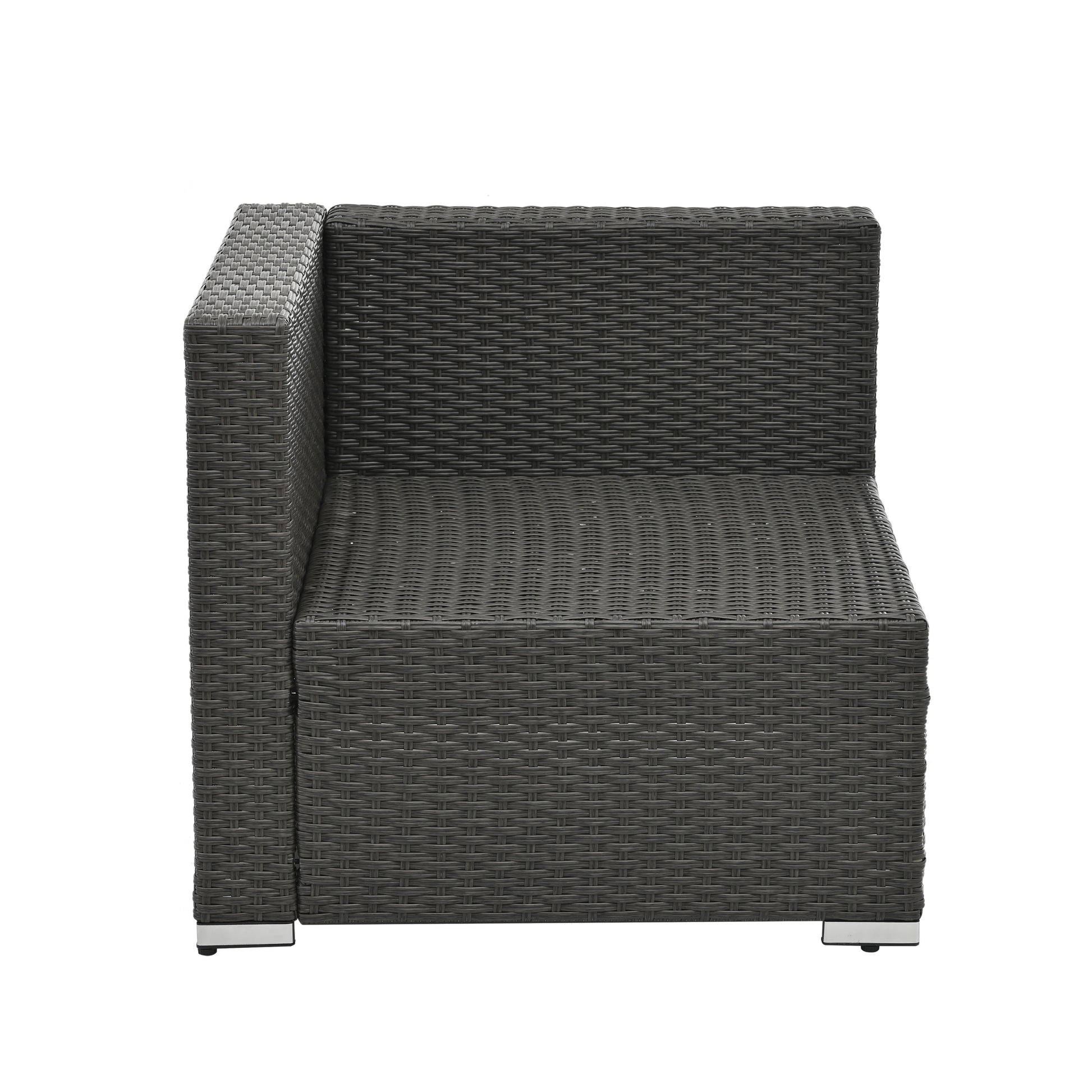 Patio Furniture Sets Dark Gray Pe Rattan Iron Waterproof Fabric