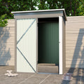 Patio, Lawn & Garden,5*3Ft Outdoor Storage Shed ,Tool Shed With Sloping Roof And Lockable Door,Metal Shed For Backyard Garden Patio Lawn, Grey Grey Year Round Use Metal