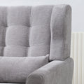 Modern Accent Chair,Chenille Arm Chairs For Living Room,Upholstered Mordern Armchair,Comfy Soft Padded Lounge Chair In Small Space, Bedroom, W Pillow, Solid Wood Leg Gray Grey Light Brown Primary Living Space Modern Rubberwood Foam Chenille