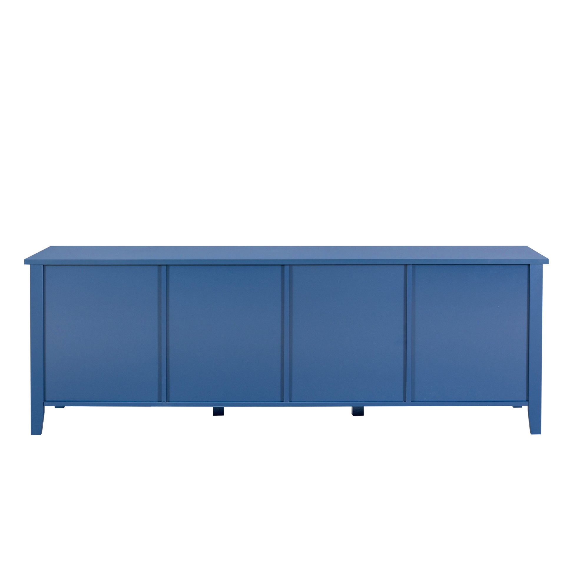 71 Inch Stylishtvcabinet Entertainment Centertv Stand,Tvconsoletable, Media Console,Solidwood Frame,Changhong Glass Door,Metal Handle,Antique Blue,For The Children'S Room,Bedroom Living Room Antique Blue Primary Living Space 70 79 Inches 70 79 Inches