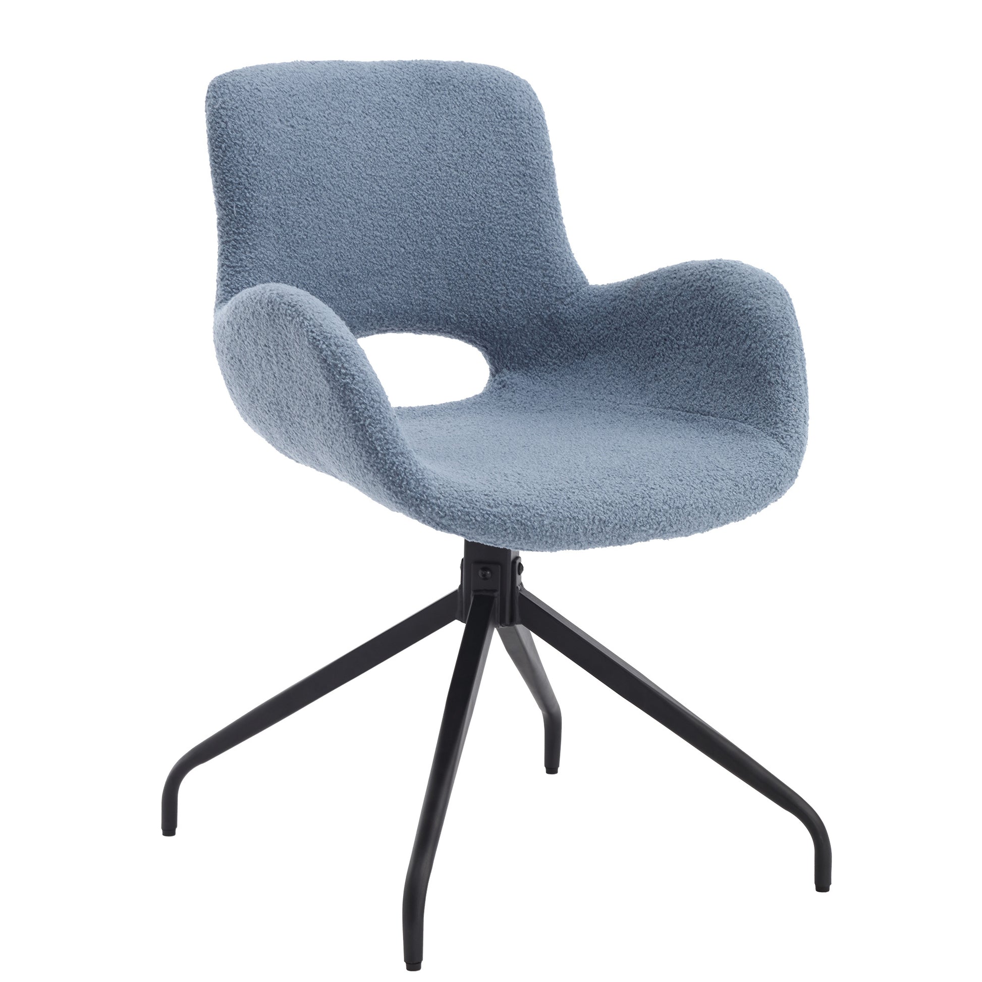 Ts Teddy Velvet Upholstered Chair With Metal Legs,Modern Accent Without Wheels, Home Office Chair Desk Chair Computer Task Chair With 360 Degree Rotating For Office Bedroom Living Room,Navy Blue Navy Blue Teddy