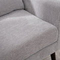 Modern Accent Chair,Chenille Arm Chairs For Living Room,Upholstered Mordern Armchair,Comfy Soft Padded Lounge Chair In Small Space, Bedroom, W Pillow, Solid Wood Leg Gray Grey Light Brown Primary Living Space Modern Rubberwood Foam Chenille