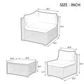Patio Furniture Sets Yes Dark Gray Seats 6 Pe Rattan Iron Waterproof Fabric