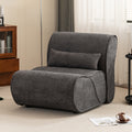 Soft Pellet Velvet Recliner Comfortable Lounge Chair With Waist Pack Padding, Modern Design, Ideal For Living Room, Bedroom Or Office Dark Gray Dark Gray Fabric 1 Seat