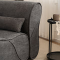 Soft Pellet Velvet Recliner Comfortable Lounge Chair With Waist Pack Padding, Modern Design, Ideal For Living Room, Bedroom Or Office Dark Gray Dark Gray Fabric 1 Seat