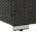 Patio Furniture Sets Yes Dark Gray Seats 6 Pe Rattan Iron Waterproof Fabric