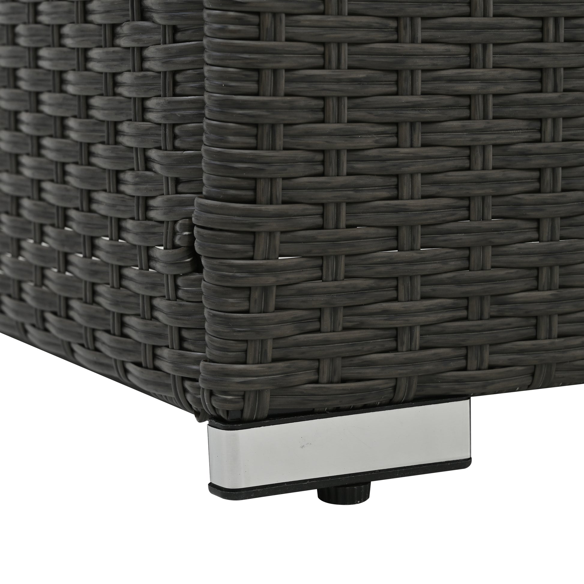 Patio Furniture Sets Yes Dark Gray Seats 6 Pe Rattan Iron Waterproof Fabric