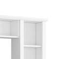 Minimalist Entertainment Wall Unit Set With Bridge For Tvs Up To 75'', Large Storage Space Tv Stand With Adjustable Shelves, Modernist Large Media Console For Living Room, White White Primary Living Space 70 79 Inches 70 79 Inches 75 Inches Particle