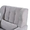 Modern Accent Chair,Chenille Arm Chairs For Living Room,Upholstered Mordern Armchair,Comfy Soft Padded Lounge Chair In Small Space, Bedroom, W Pillow, Solid Wood Leg Gray Grey Light Brown Primary Living Space Modern Rubberwood Foam Chenille