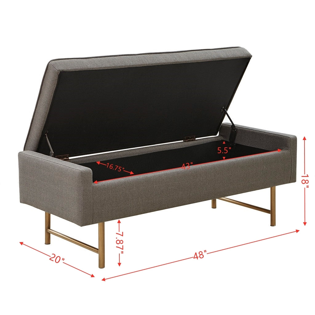 Heath Accent Bench Grey Polyester