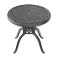 31.50 Inch Cast Aluminum Patio Dining Table With Black Frame And Umbrella Hole Yes Complete Patio Set Black Weather Resistant Frame Garden & Outdoor Complete Patio Sets Metal Aluminium