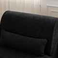 Soft Pellet Velvet Recliner Comfortable Lounge Chair With Waist Pack Padding, Modern Design, Ideal For Living Room, Bedroom Or Office Black Matte Black Fabric