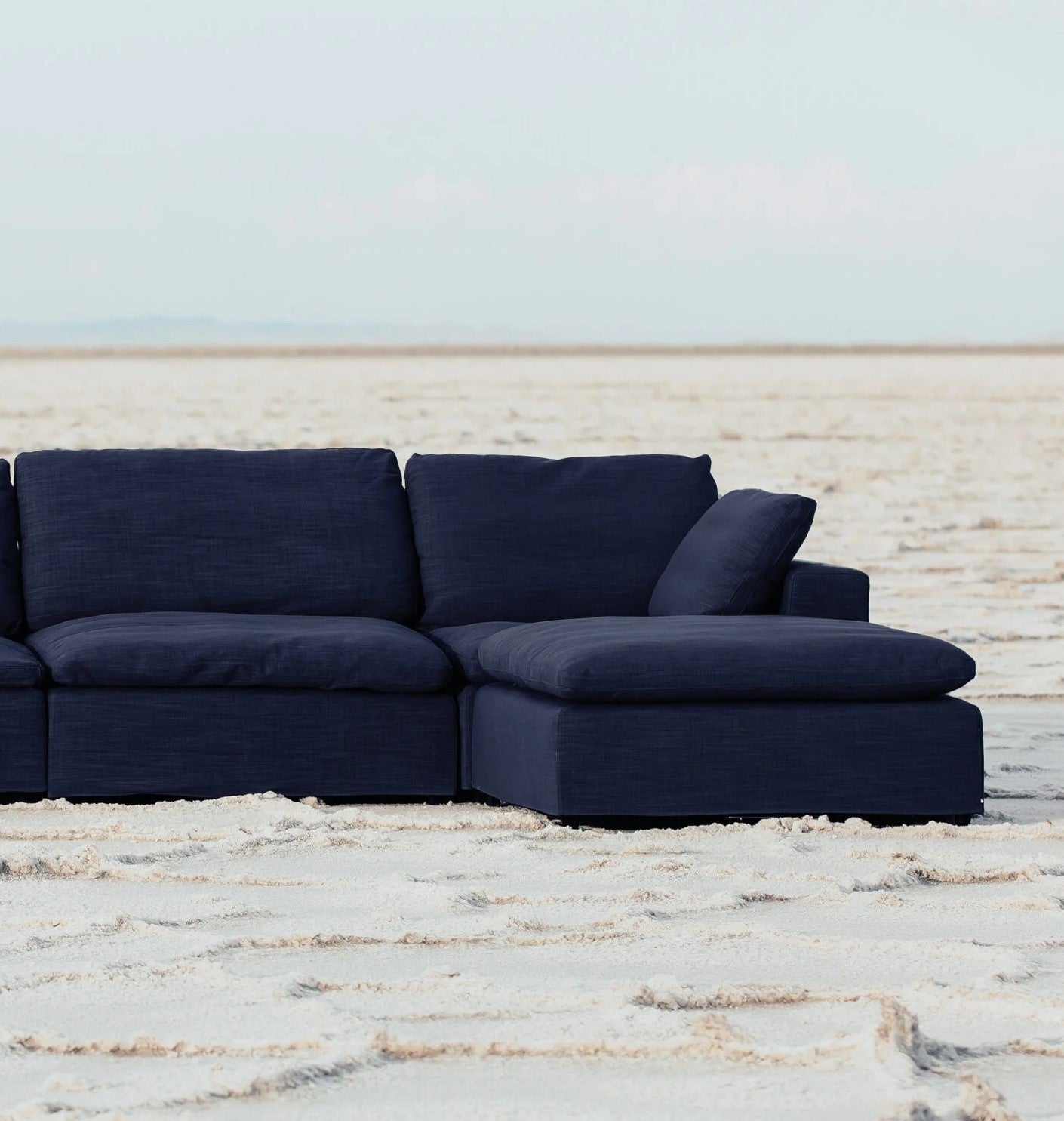 Modern 17" Luxe Size Ottoman, Premium Fabric Upholstered 1 Pc Living Room Cube Ottoman With Plush Seat Cushion, Navy Wood Primary Living Space Solid Blue Navy Linen Linen Or Linen Blend Medium Soft Backless Contemporary Cube Armless Polyester Wood Fabric